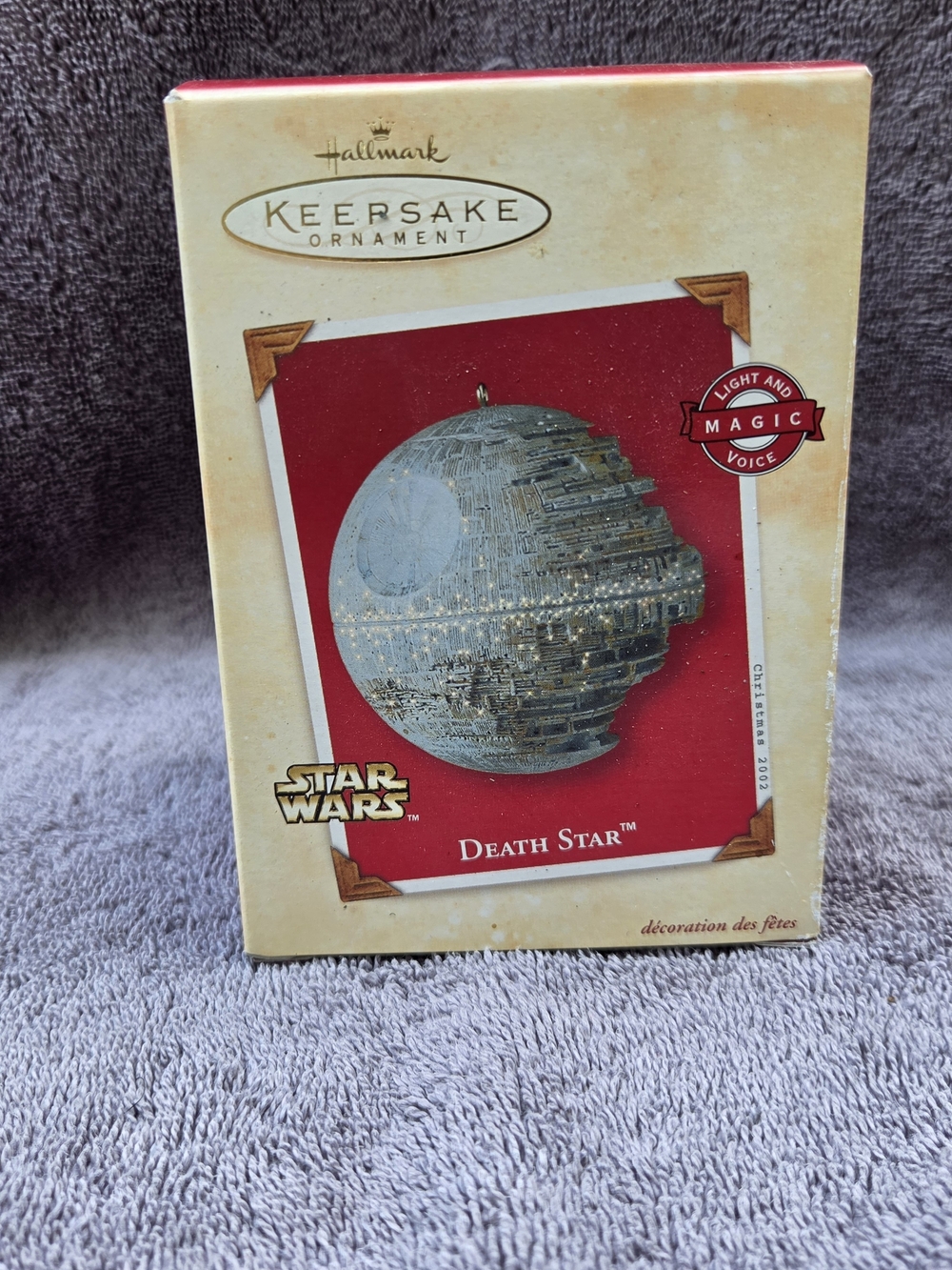 2002 Hallmark Star Wars Death Star Magic Light Voice Keepsake Ornament